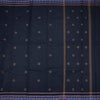 Chettinad Cotton Navy Blue Saree With Thread Border Without Blouse 03