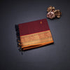 Kanchi Cotton Maroon Saree With Thread Buttas And Zari Border