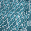 Mul Mul Cotton Teal Blue Printed Saree
