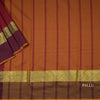 Poly Cotton Maroon Plain Saree With Floral Zari Border