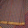 Poly Cotton Multi Colour Checked Saree With Mango Zari Border 02