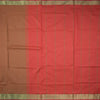 Poly Cotton Cinnamon Brown Saree With Zari Border