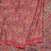 Chiffon Rose Pink Printed Saree