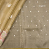 Kota Tissue Gold Thread Embroidered Saree With Floral Border - Kumaran Silks