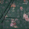 Mulberry Silk Dark Green Printed Saree With Floral Design - Kumaran Silks