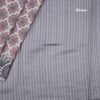 Semi Raw Silk Grey Printed Saree 09