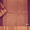 Silk Cotton Dark Violet Zari Worked Saree 02