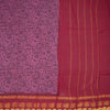 Sungudi Cotton Plum purple Printed Saree Without Blouse