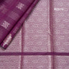Semi Raw Silk Magenta Purple Zari Worked Saree