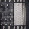 Semi Raw Silk Black Zari Worked Saree