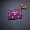 Semi Raw Silk Plum Purple Zari Worked Saree