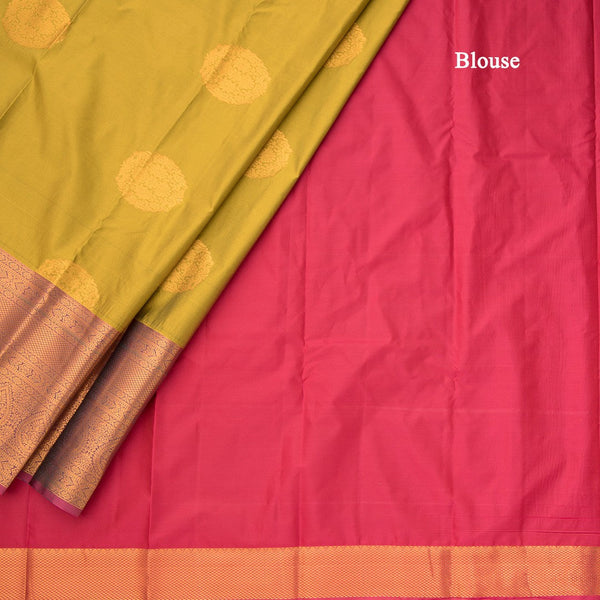 Semi Silk Mustard Zari Worked Saree 04