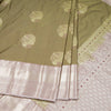 Semi Silk Shot Colour Silver Zari Worked Saree