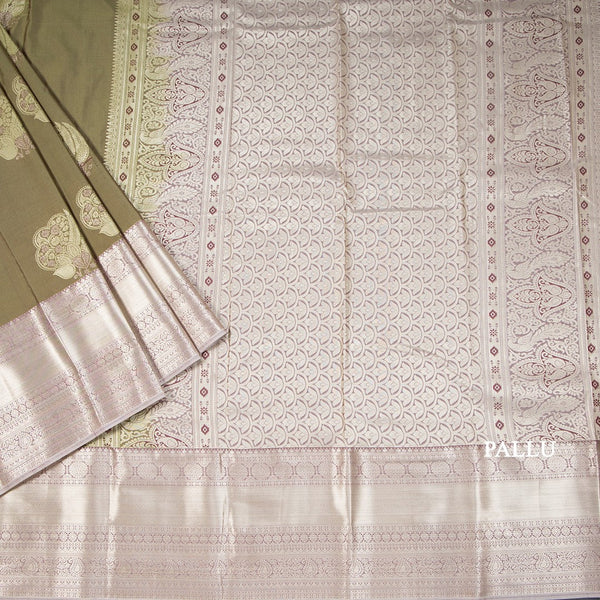 Semi Silk Shot Colour Silver Zari Worked Saree
