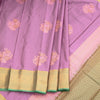 Semi Silk Plum Purple Zari Worked Saree
