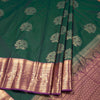 Semi Silk Bottle Green Zari Worked Saree