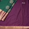 Semi Silk Bottle Green Zari Worked Saree