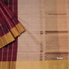 Poly Cotton Maroon Printed Saree