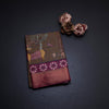 Pure Tussar Coffee Brown Printed Saree With Forest Design
