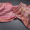 Pure Tussar Onion Pink Floral Printed Saree