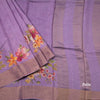 Pure Tussar Lavender Floral Printed Saree