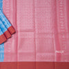 Silk Cotton Tissue Sky Blue Saree