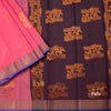 Silk Cotton Rose Pink Zari Worked Saree 05