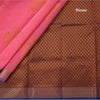 Silk Cotton Rose Pink Zari Worked Saree 05