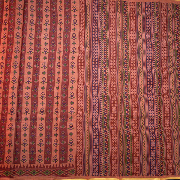 Chanderi Cotton Multi Colour Printed Saree 02