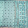 Chanderi Cotton Powder Blue Printed Saree