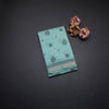 Chanderi Cotton Powder Blue Printed Saree
