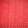 Chanderi Cotton Dark Peach Printed Saree