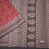 Chanderi Cotton Maroon Printed Saree 03
