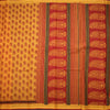 Chanderi Cotton Mango Yellow Printed Saree 02