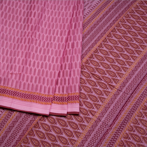 Chanderi Cotton Light Pink Printed Saree 02