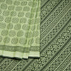 Chanderi Cotton Light Green Printed Saree 02