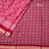 Chanderi Cotton Hot Pink Printed Saree