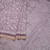 Chanderi Cotton Lilac Purple Printed Saree