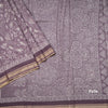 Chanderi Cotton Lilac Purple Printed Saree