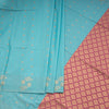 Semi Soft Silk Sky Blue Thread Work Saree With Zari Buttas 03