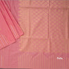 Semi Soft Silk Rose Pink Thread Work Saree With Zari Buttas