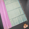 Semi Soft Silk Lilac Purple Thread Work Saree With Zari Buttas