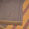 Dharwad Cotton Brown Plain Saree