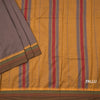 Dharwad Cotton Brown Plain Saree