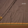 Dharwad Cotton Brown Plain Saree - Kumaran Silks