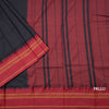 Dharwad Cotton Black Plain Saree 02