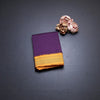 Dharwad Cotton Purple Plain Saree 04
