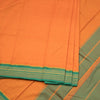 Dharwad Cotton Orange Plain Saree