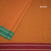 Dharwad Cotton Orange Stripes Printed Saree