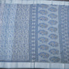 Chanderi Cotton Light Blue Printed Saree